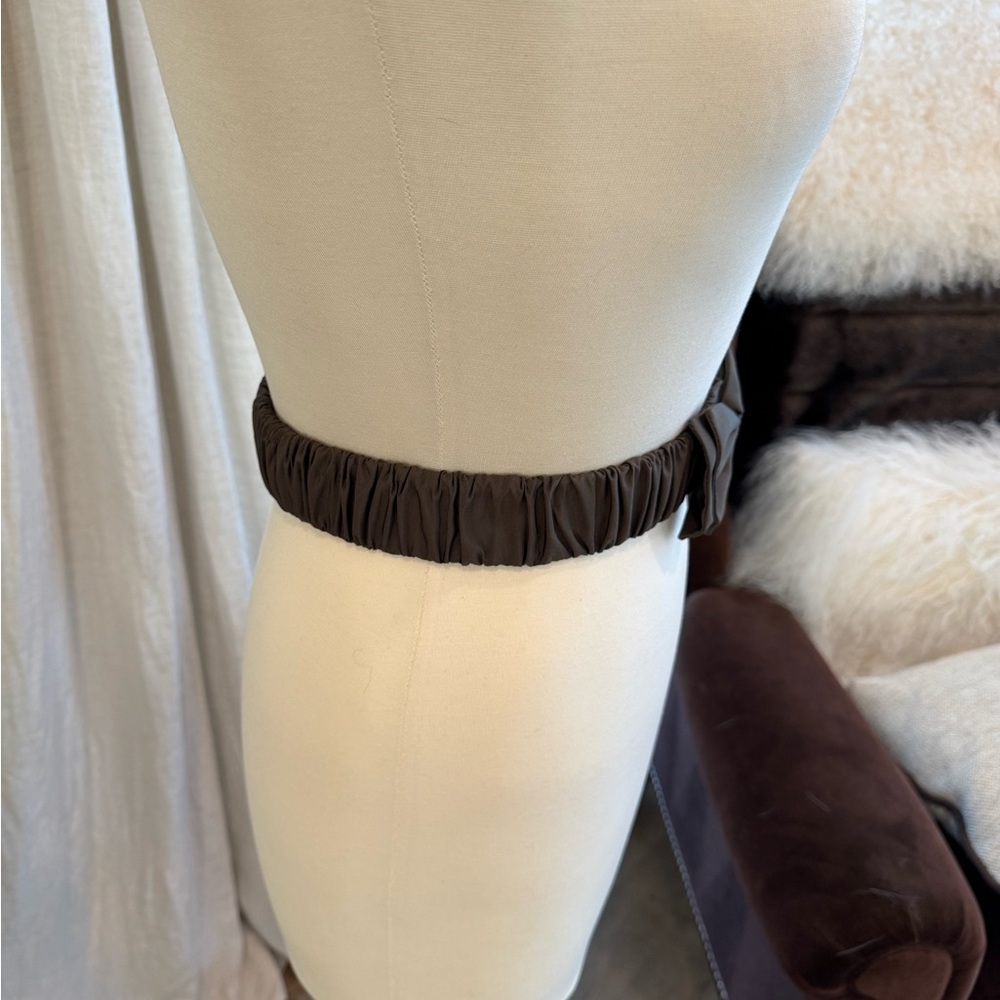 Burberry Olive-colored Bow Belt - Size Small with Elastic - Picture 7 of 14